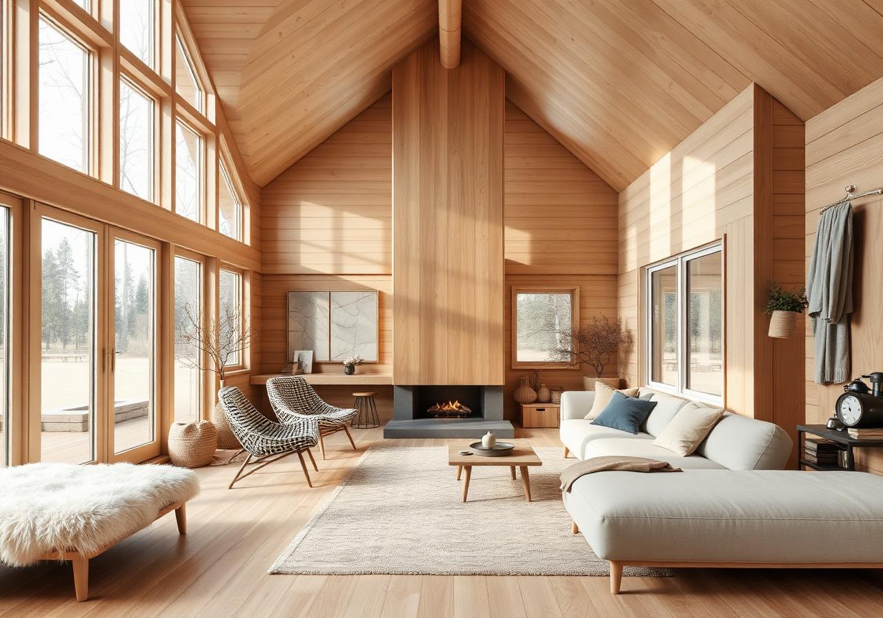 Varm interiör i ett Flexhus-hem